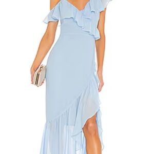 Lovers + Friends Light Blue Ruffle Dress - New With Tags